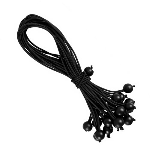 20 Pezzi 30CM Corda Elastica per Teloni, Elastici con Sfera, Lastici di Fissaggio per Tende, Elastici per Telo, Corde Elastiche per Teloni, per Tende, Striscioni, Campeggio e Uso Quotidiano