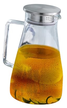 UKCOCO Tetera De Cristal Resistente Al Calor Tetera Tapa De Acero Inoxidable Para Infusiones De Té y Agua Caliente