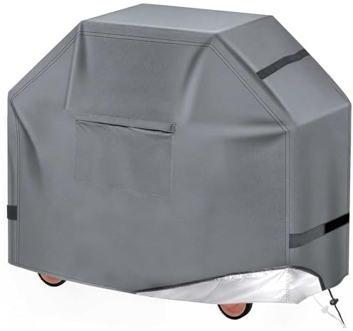 Grillabdeckung 90/120/140/160 cm für Weber Genesis II, LX 300 Serie und Genesis 300 Serie Gasgrills, 600D Strapazierfähige wasserdichte lichtbeständige BBQ-Abdeckung,Grau,165x61x112cm