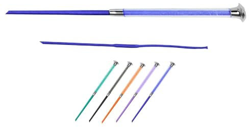 NETPROSHOP Dressurgerte mit Weichem Gelgriff - Bunte Reitgerte in Fünf Farben - 100 cm oder 120 cm - Ideal für Dressur & Freizeit, Groesse:120 cm, Farbe:Blau