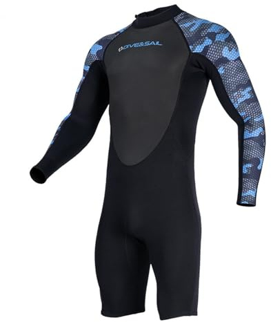 wueiooskj Herr våtdräkt kort badkläder sport ger isolering och håller sig varm i vatten dykning och surfing aktiviteter våtdräkter herrdräkt långärmad shorts kajakpaddling