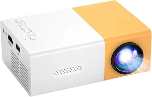 YG300 Pro Mini proyector, proyector portátil de cine en casa de 1080P con HDMI/USB, compatible con smartphone/laptop/TV Box, para dormitorio de niños, películas al aire libre, regalo (YG300-amarillo)