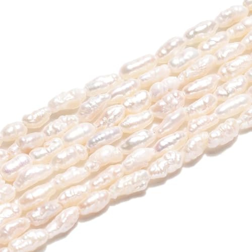 PONABEADIY 47PCS to 72PCS Natural Baroque Pearl Beads for Jewellery Making | 1 Box Summer White Cultured Freshwater Pearls Irregular Charm Loose Bead Bulk for Bracelets Necklace Earrings Diy Craft