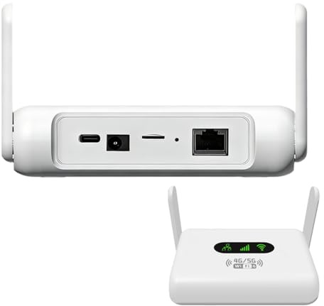 Portable WiFi Router for Travel, 4G WiFi 6 Router with SIM Card Slot, Mobile WiFi Router with LAN/WAN Port, 300Mbps Mini Travel Router, Dual Antennas, MU-MIMO, Supports Up to 18 Devices