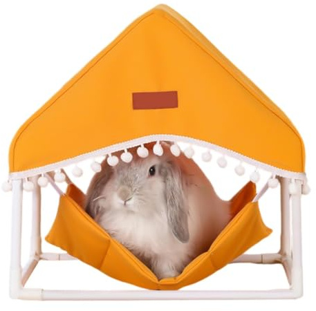 Hamacas de Mascotas Pequeñas Cojín Desmontable y Transpirable con Soporte | para Jaula de Hámster Para Ardillas, Chinchillas, Conejos, Jerbos y Otros Animales con Tamaño Pequeño