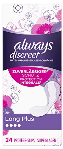 Always - Discreet Protège-Slips Fuites Urinaires, Long Plus - 24 Pièces