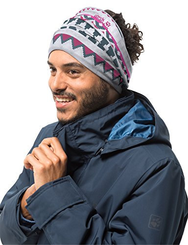 Jack Wolfskin Unisex-Stirnband Print Fleece Headgear, Fuchsia Allover, ONE Size, 1907181-7687