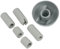LUTH Premium Profi Parts Knebel 43mmø Silbern Mit Adaptern Universal für Alle Marken Backofen Herd Heizgerät