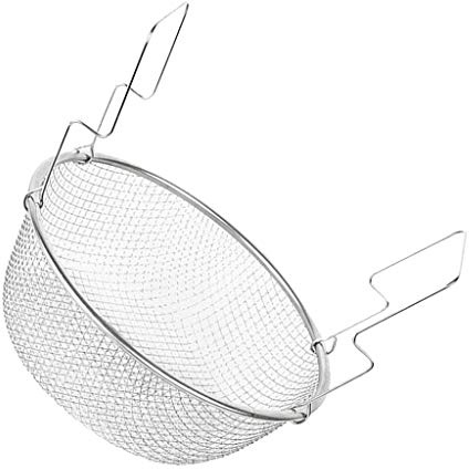 PETSOLA Panier à Frites Tamis Tamis Passoire De Cuisine Passoire Métallique Tamis - 23cm - 18cm