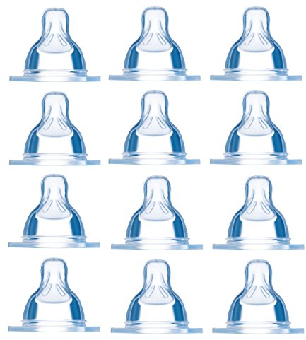 MAM Teat Set, Size 0 from 0+ Months - Extra Slow, Pack of 12