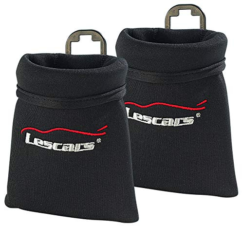 Lescars Brillenablage Auto: 2er-Set Neopren-Smart-Pockets - Die praktischen Taschen im Auto (Brillenhalter Armaturenbrett, Brillenhalter selbstklebend, Geld)