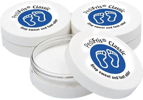 PediFris® Classic 3er Pack – Effektives Schuhpulver gegen Fußgeruch, Schwitzfüße & Schuhgeruch | Beugt Pilz & Nagelpilz vor | Für frische & trockene Füße | 3x50g