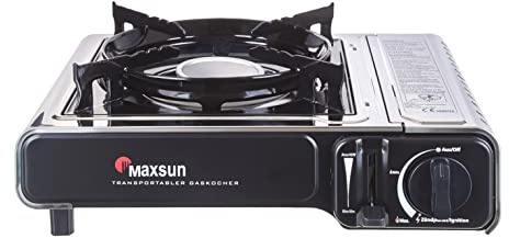 Maxsun Edelstahl Gaskocher mit Tragetasche