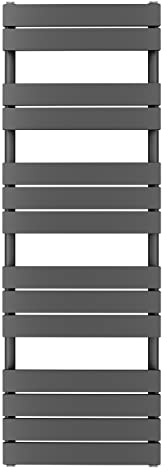 Aquabad Badheizkörper Aurea | Größe: 50 x 140 cm | Heizleistung 663 Watt | Farbe: Anthrazit | Mittelanschluss 50mm | Design Paneelheizkörper, Handtuchwärmer