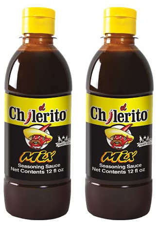 (2 Pack) EL CHILERITO Salsa Mix 355ml/ 12.0 Fl. Oz - Salsa Mexicana - Excelente para mezclas, snacks y bebidas tipo Michelada - Chile Mexicano - Para compartir con amigos y familiares - Kosher
