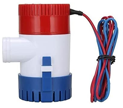 ZONADAH Bomba de agua de inmersión 12 V 1100 GPH 29 mm eléctrica para bombear agua dulce o de mar para caravanas, camping, barcos de pesca marina, piscinas pequeñas y fuentes