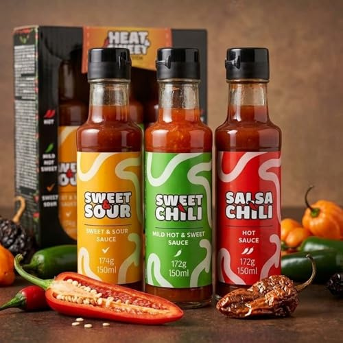Juego de 3 salsas picantes para barbacoa, salsa de chile suave a extremadamente picante, mango suave, salsa de pimiento rojo picante, salsa de pimiento picante chipotle, juego de regalo para fans de
