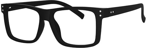 Eyekepper Oversized Reading Glasses Square Large Frame Readers for Men and Women - Black +1.75