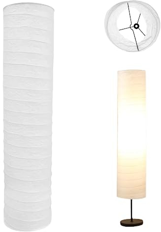 Euyaita Papier Stehlampe Lampenschirm Standleuchte Ersatzschirme Lampenschirm aus Papier Papierschirm Standleuchte Schirm Ersatz Weiß Reispapier Stehlampe Lampenschirm für Wohnzimmer Schlafzimmer