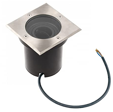 ENERGMiX LED Bodenleuchte Bodeneinbauleuchte Bodenstrahler Befahrbar Edelstahl Rostfrei Rund mit GU10 Fassung | 130 x 130 x 129mm (B. x L. x H.)