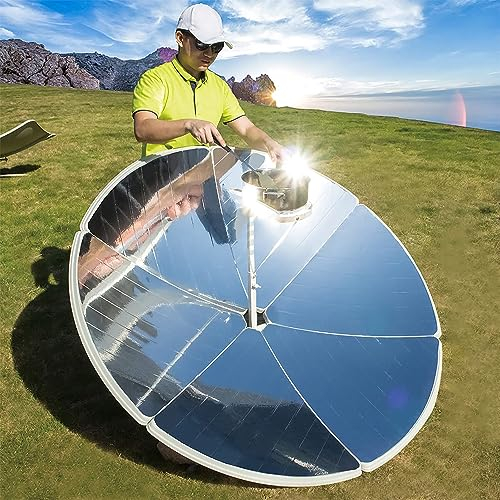 Cuiseur solaire à concentration, Cuiseur solaire de 1,56 m de diamètre, Grill solaire, Grill solaire de camping, Ustensiles de cuisine de camping et équipement de survie, Four solaire Four extérieur