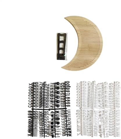 ulafbwur Message Board Letter Board Reusable Oak Moon Message Board Wooden Decoration Baby Photo Props for Kids Room Letter Board Wooden Message Board