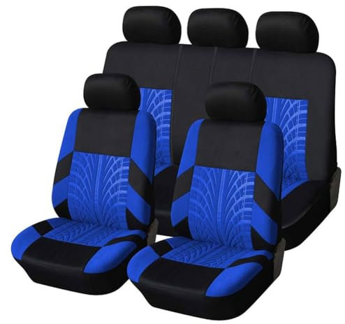 LAFENI Auto SitzbezüGe Für Opel Astra J Hatchback 2009-2015, SitzbezüGesets Autositzbezüge Bequem Und Atmungsaktiv Waschbarer Sitzkissen SchonbezüGek Zubehör,E/Blue