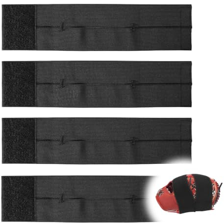 XIHIRCD 4 Pz Guanto Wrap Softball, Elastica Avvolgi Guanti da Softball Facile da Indossare e da Togliere Regali per l'Atleta Cinturino per Guanti da Baseball, Mantiene Rapidamente Formata la Tasca