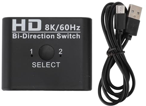 Plyisty HDMI 8K 60Hz, 4K 60Hz, Commutatore HDMI Bidirezionale 2 in 1 Uscita, Splitter HDMI 1 Ingresso 2 Uscite, Splitter Interfaccia Multimediale HD