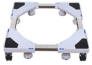 Adjustable Washing Machine Base Washing Machine Stand Base Movable Washing Machine Stand Adjustable Base Length/Width 47-70cm Dryer And Trolley Air Conditioner Base Stand for Fridge Freezer