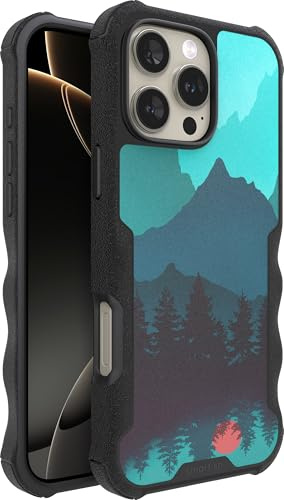 Smartish Gripzilla iPhone 16 Pro Max Case Magnetic - Compatible with MagSafe, Strong & Rugged Extra Strong Grip Armor Slim Case with Drop Test Mountains (Moving Mountains)