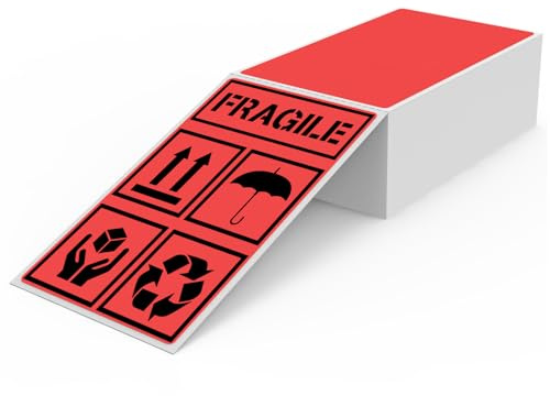 YIKIADA Etichette per spedizione, 76 x 127 mm, in vinile, autoadesive, termiche, impermeabili, perforate, per ufficio, magazzino, nome, indirizzo, 300 pezzi