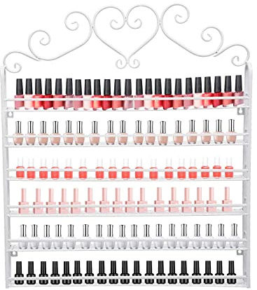 ClearFragrans Étagère murale à 6 niveaux pour vernis à ongles, pour vernis à ongles, parfum, huiles essentielles et bouteilles cosmétiques dans le salon, la chambre à coucher