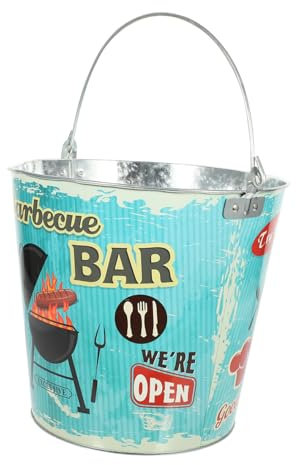 PRETYZOOM Seau à Glace Vintage en Acier Inoxydable pour Karaoké Bar Maison Restaurant