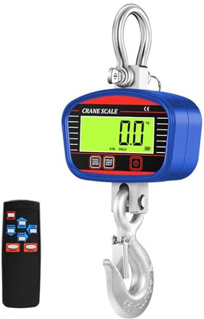 2200lb/1000kg Bilancia da gru digitale,Bilancia Industriale Bilancia a Sospensione,Facile da usare,Bilancia Elettronica Portatile per Gru per azienda agricola,fabbrica,costru(Size:1500kg,Color:blu)