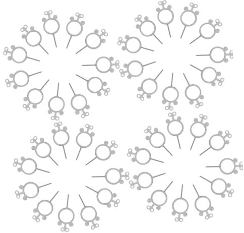 Uonlytech 100pièces Outils De Retrait Sim Éjecteur Acier Inoxydable Extracteur De Carte Sim pour Smartphones Et Tablettes