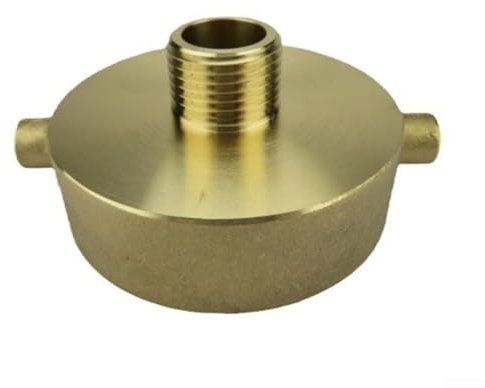 Fire Hydrant Hose Adapter, 2-1/2NST/NH Female to 3/4GHT Male Connector Brass Heavy-Duty, for Garden Hose Firefighting Urban Use(2-1/2 NH x3/4 GHT)