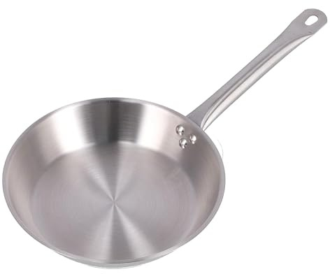 Well Home Sartén Ø20x5cm en Acero inoxidable, Apta para inducción y SIN antiadherente