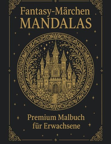 Fantasy-Märchen Mandalas – Premium Malbuch für Erwachsene: 45 detailreiche Märchen-Mandalas zum Entspannen – Großformat Edition