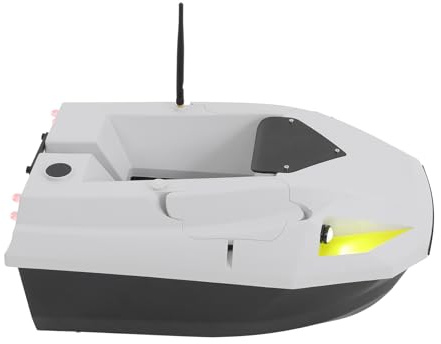 Coehazelf GPS RC Bait Boat,100 Waypoints 500m Control Remote Control Fishing Boat, 2KG Bait Capacity with 2-Hour Battery Life, for Carp Fishing with LED Night Light