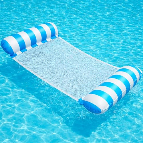 Bonny*D Materassino Mare, Amaca Galleggiante 130x70CM, Facile Da Gonfiare, Materassino Piscina Durevole, Gonfiabili Piscina, Materassino Gonfiabile Mare Super Comodo e Versatile - Puro Relax in Acqua