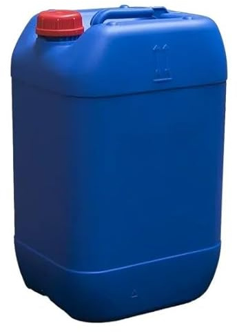 HELGUEFER - Bidon 25 Litros Rectangular Azul Apilable | Garrafa Plastico PEHD Reutilizable, Libre de BPA | Bidon Agua, Aceites, Salsas, Apto para Uso Alimentario | Resistente, Seguro, Fácil Almacenaje