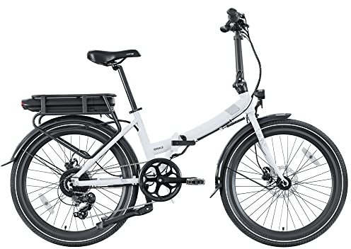 LEGEND EBIKES Siena, E Bike Elektrofahrrad Herren und Damen, Fahrrad Auswechselbare Batterie 25km/h, Elektrofahrräder 250W, E-Bike Klapprad 7 Gänge, Räder 24, Smartbike