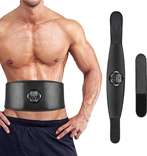 sielife EMS Muscle Stimulator, ABS Trainer Belt Abdominal Exerciser Stimulator Toner Stomach Toning Belt Trainer Fitness Training Gym Workout for Men Women (NO NEED REPLACEMENT PADS OR GEL)