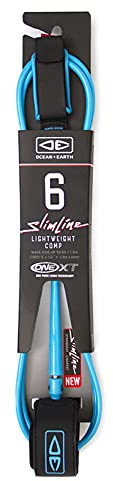 Ocean and Earth Slim Line One-xt Light Weight Comp Surf Leash 6 ft Blue