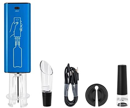 Greatideal Apribottiglie Elettrico - Rimozione Automatica del cavatappi per Vino | Cavatappi Automatici per Bottiglie di Vino, per Vino con Cavo di Ricarica, 3 Colori a Scelta