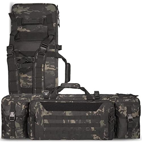 FSCLJ Langer Gewehrkoffer Carbine Case Tactical Double Rifles Gun Bag für den Schießstand, perfekt für die Aufbewahrung von Gewehren, Pistolen, Schusswaffen, abschließbare Waffentasche