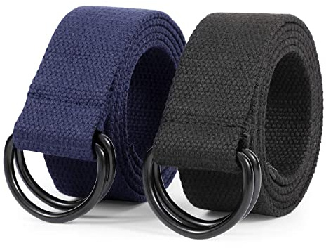JasGood Herren Canvas Gürtel, Gewebter Casual Gürtel, 3.8cm Breit