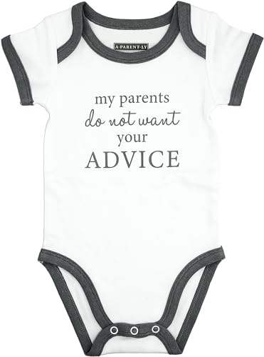 Pavilion - My Parents Do Not Want Your Advice - Unisex Boy Girl Onesie Bodysuit - 6-12 Month - Funny Humorous Present