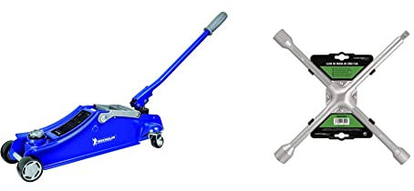 MICHELIN Cric Hydraulique Rouleur 1,8T & MOTORKIT Croix Fixe Clé à Roue CS10